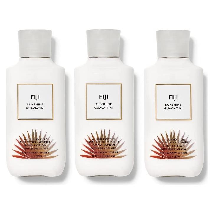 Lote de 3 Lociones Corporales Bath & Body Works Fiji Sunshine Guava-Tini