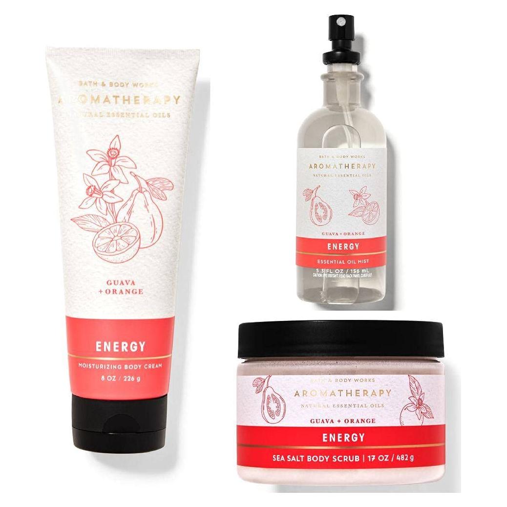 Set de 3 Piezas Aromaterapia Guayaba y Naranja Bath and Body Works