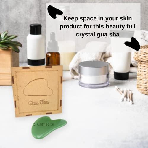 Piedra Gua Sha Jade Verde Wholesalegemshop - Masaje Facial