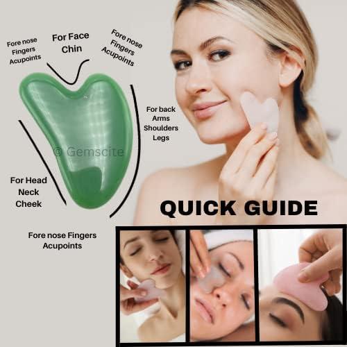 Piedra Gua Sha Jade Verde Wholesalegemshop - Masaje Facial