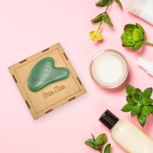 Piedra Gua Sha Jade Verde Wholesalegemshop - Masaje Facial