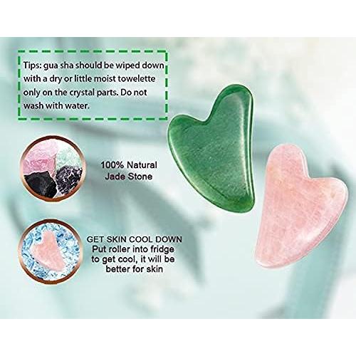 Piedra Gua Sha Jade Verde Wholesalegemshop - Masaje Facial