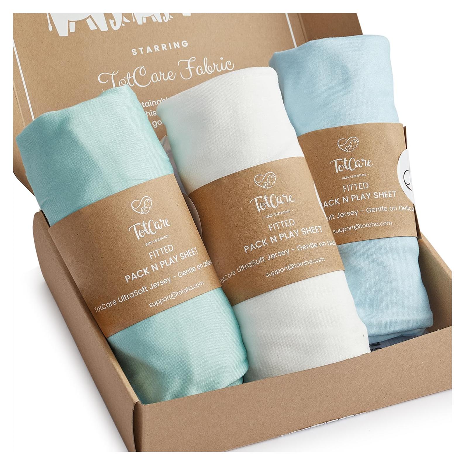 Sábanas Ajustadas TotCare para Cuna de Viaje Baby Bjorn - 3 Piezas