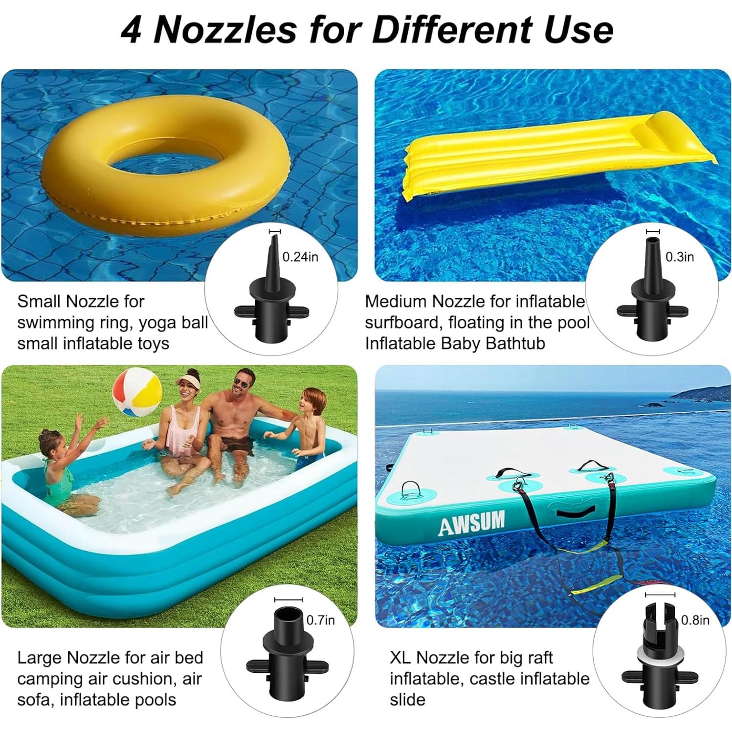 Bomba de Aire Eléctrica AWSUM 600W para Inflables 110-120V