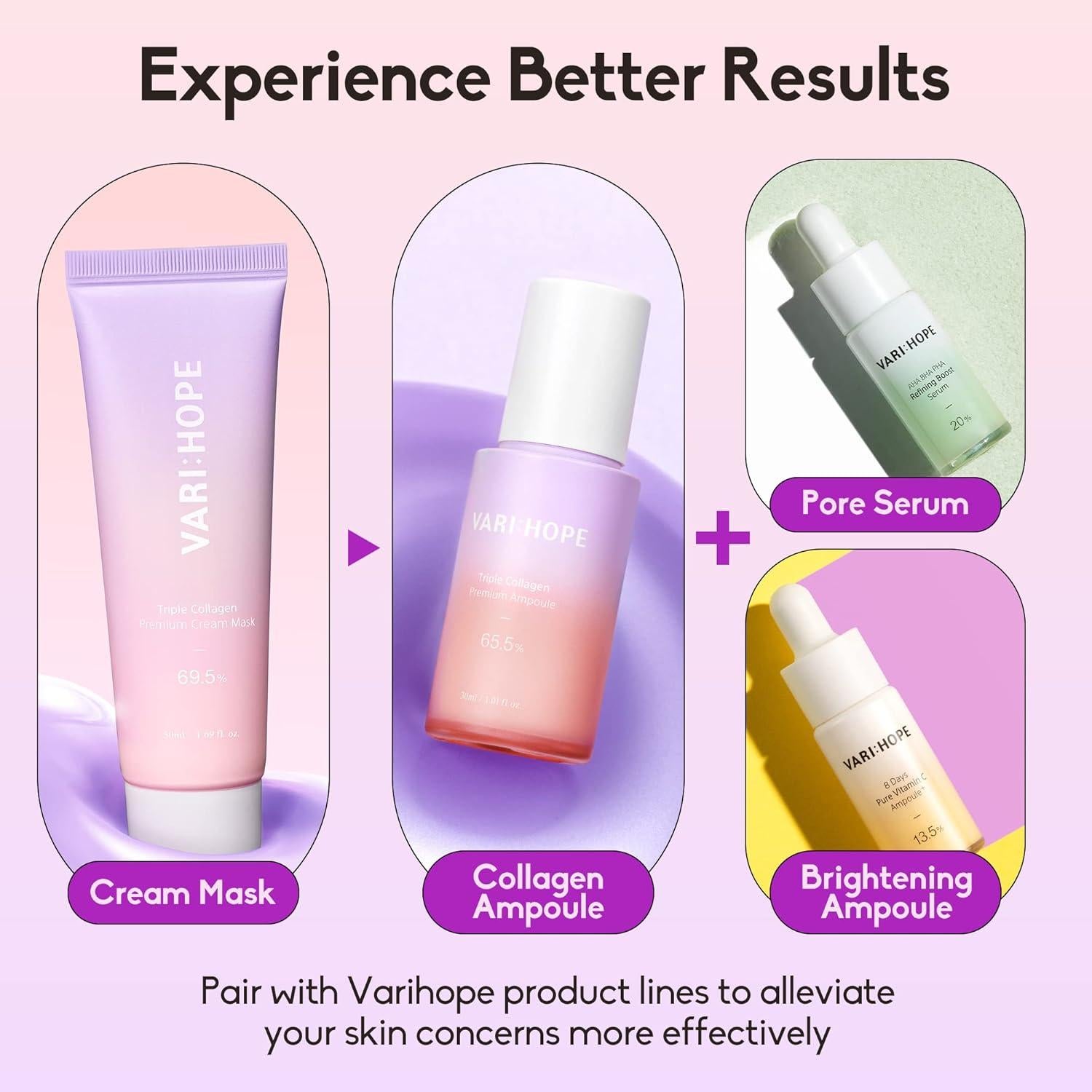 Máscara de Crema Premium Colágeno Triple 50ml Hidratante