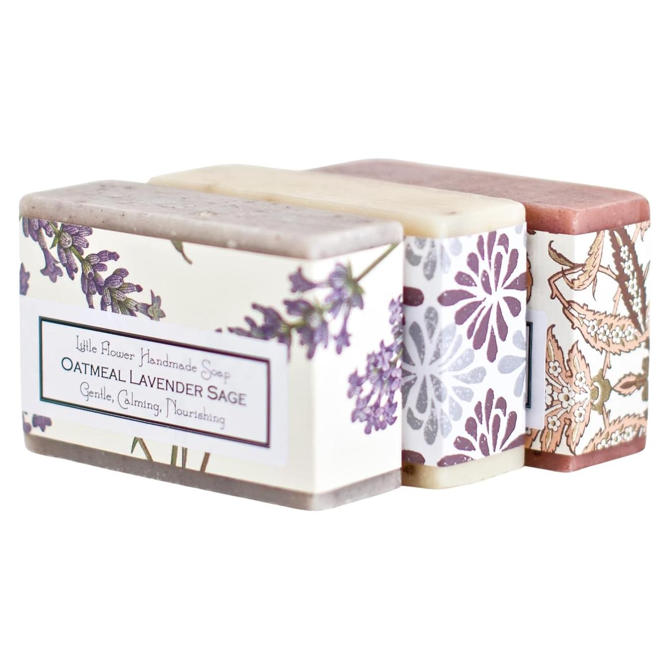 Juego de 3 Jabones Naturales Hechos a Mano The Little Flower