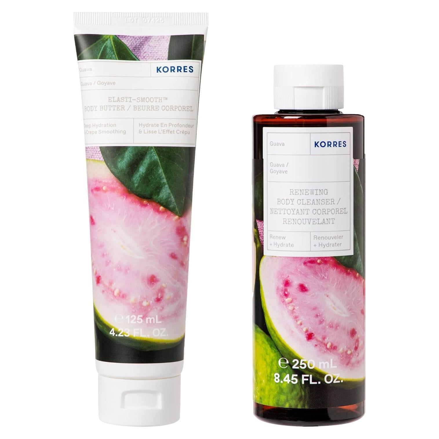 KORRES Paquete Cuidado Corporal Guayaba 2 Piezas 375 ml