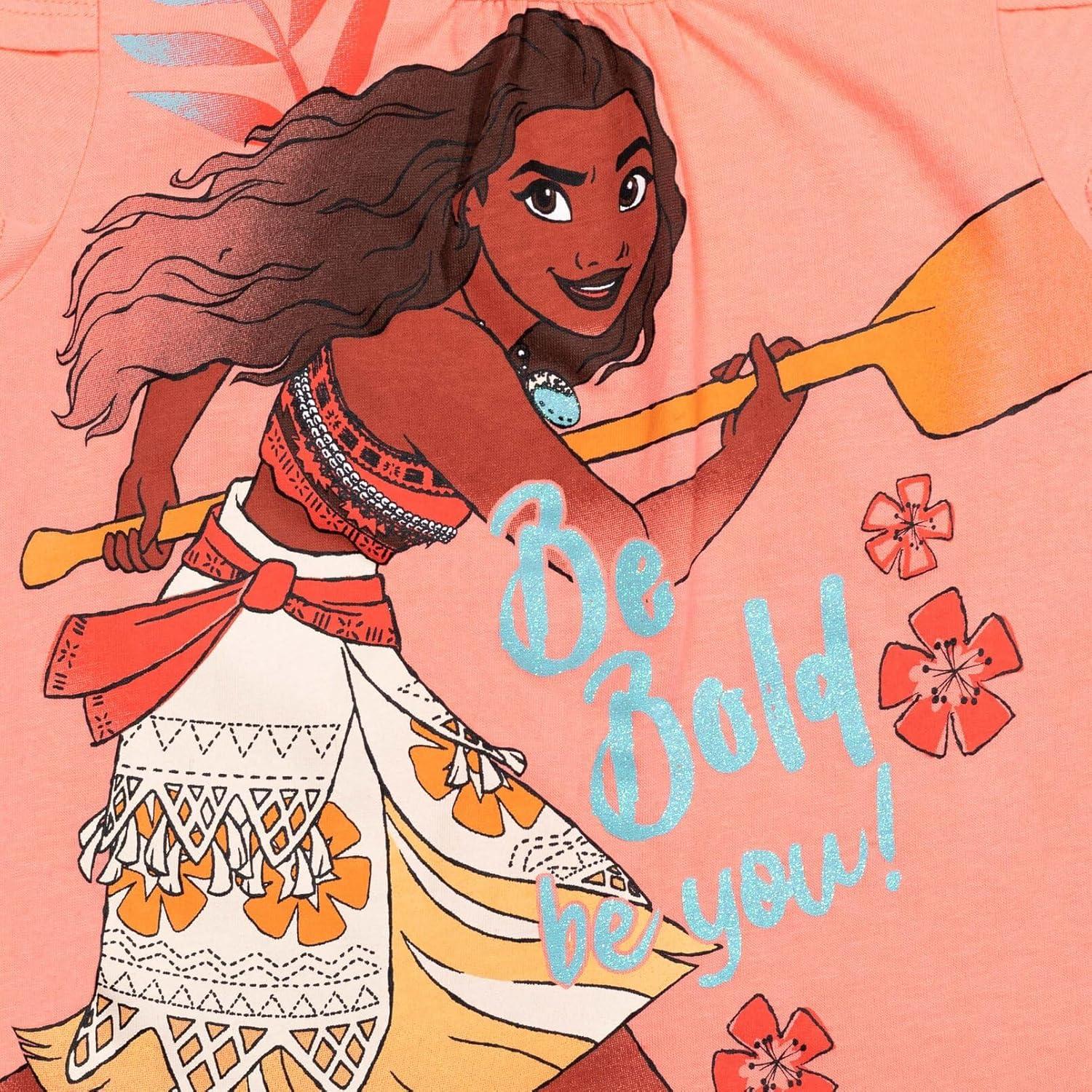 Conjunto de niña Moana Disney 3 piezas camiseta y falda