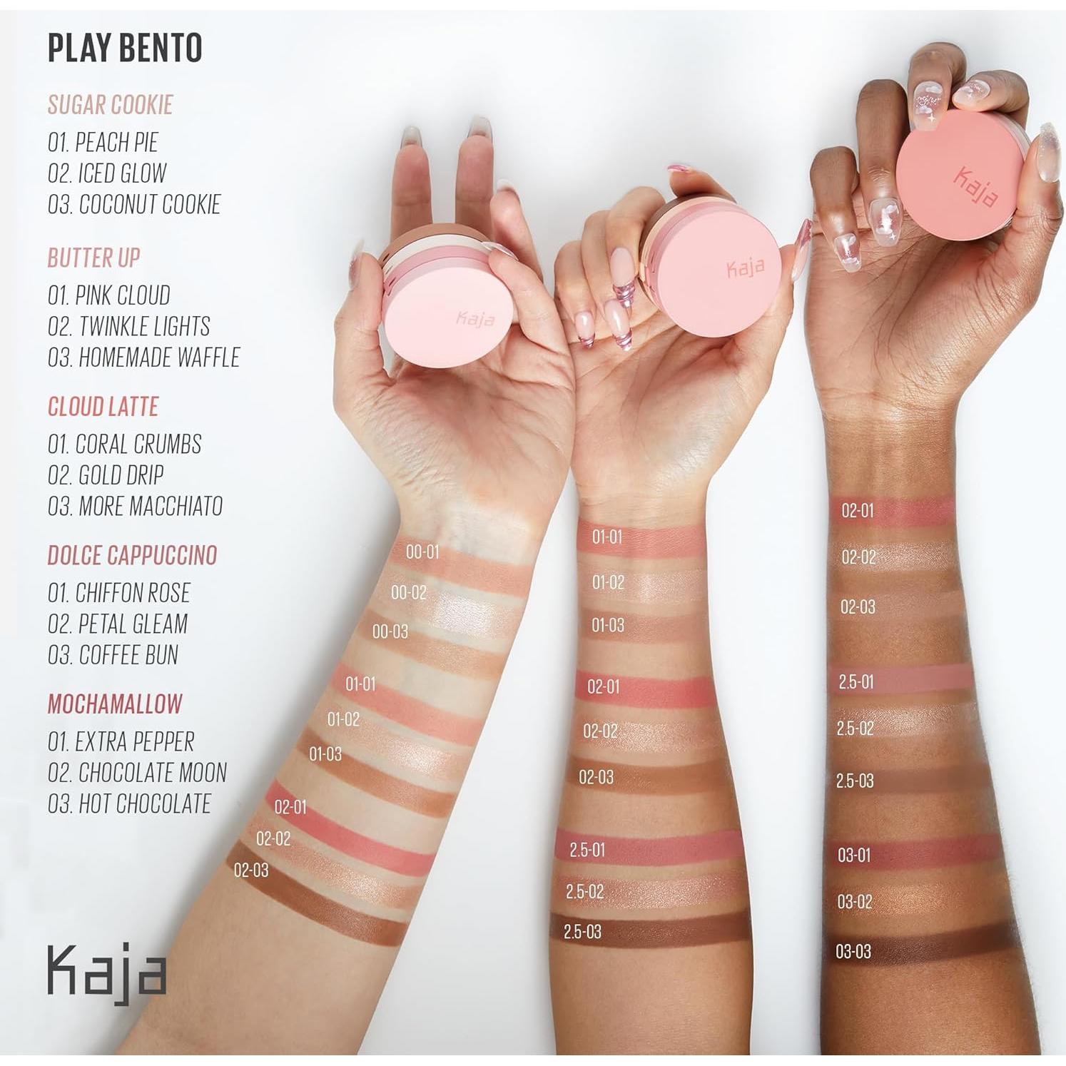 Paleta de Rubor, Iluminador y Bronceador KAJA Butter Up - 3 Colores