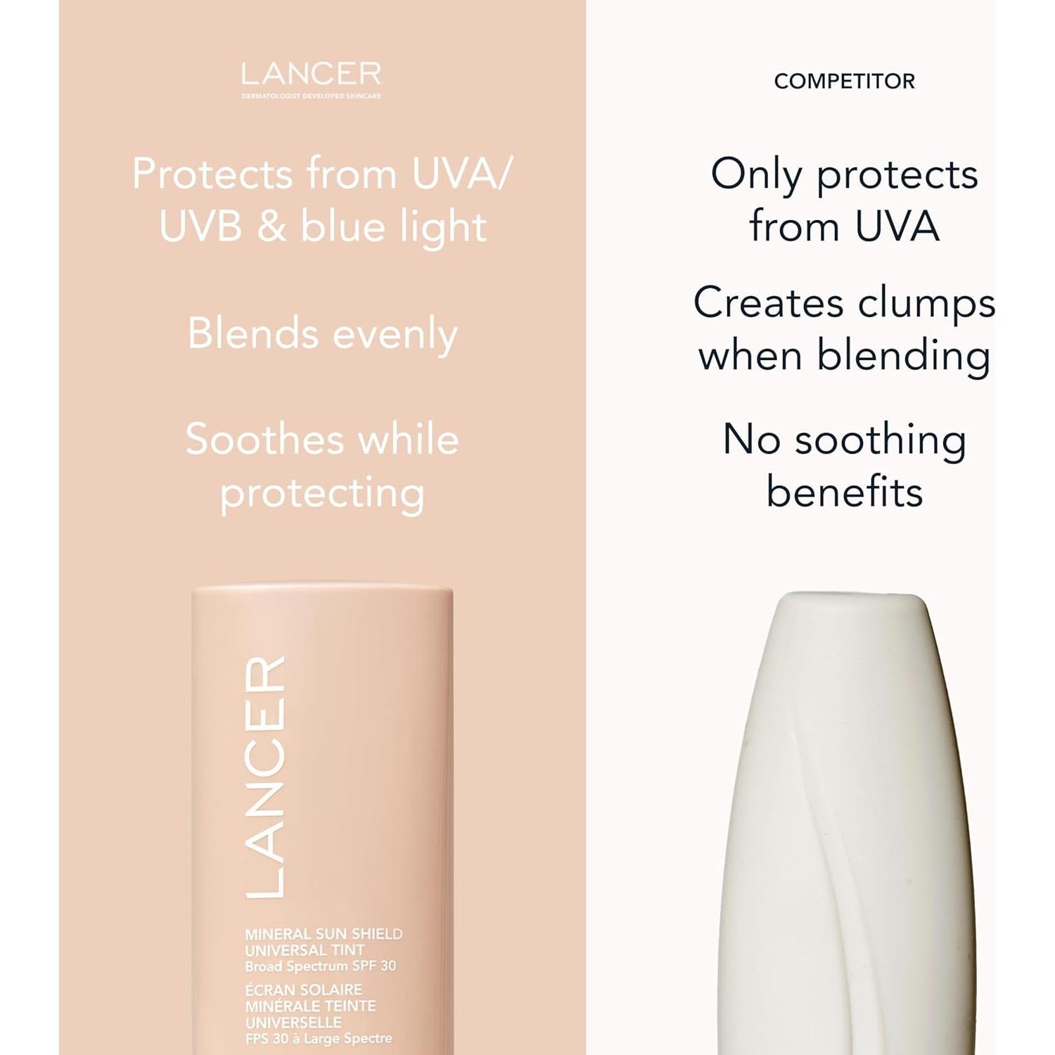 Protector Solar Mineral Tinte Universal Lancer Skincare SPF 30 59.5g