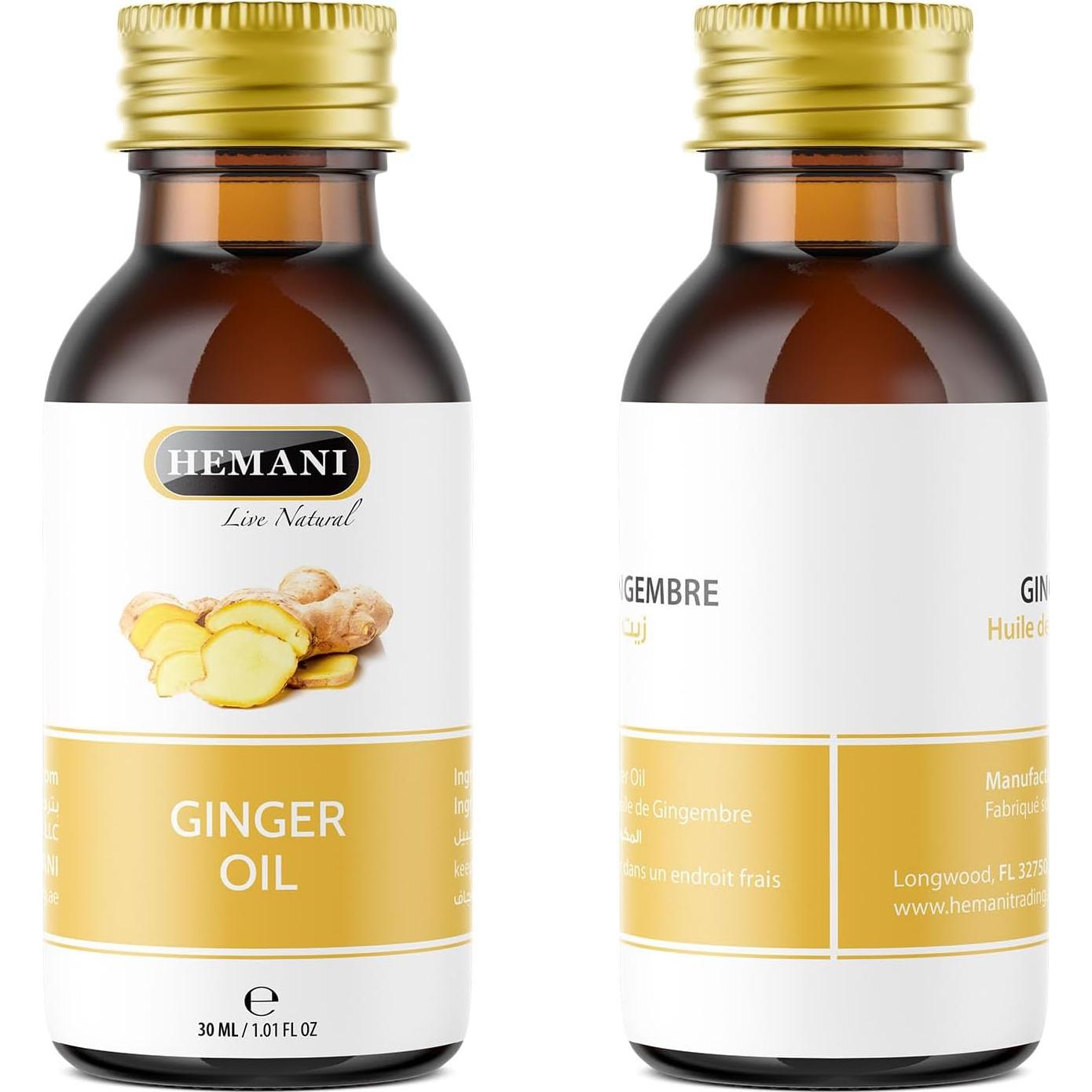 Aceite de Jengibre Hemani 30ml - Puro y Natural, Aromaterapia