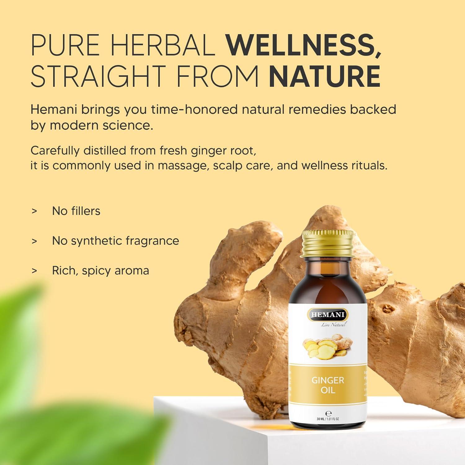 Aceite de Jengibre Hemani 30ml - Puro y Natural, Aromaterapia