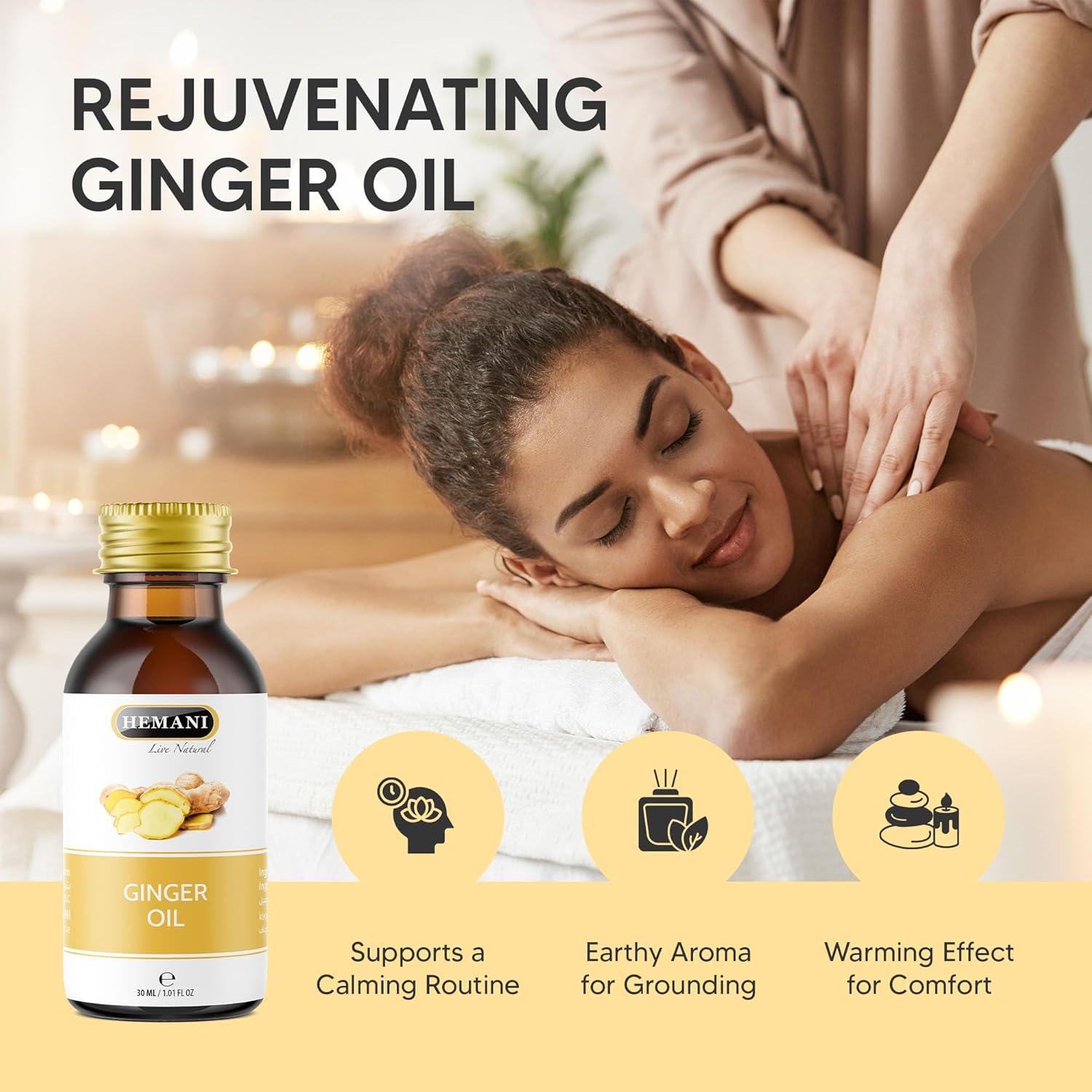 Aceite de Jengibre Hemani 30ml - Puro y Natural, Aromaterapia