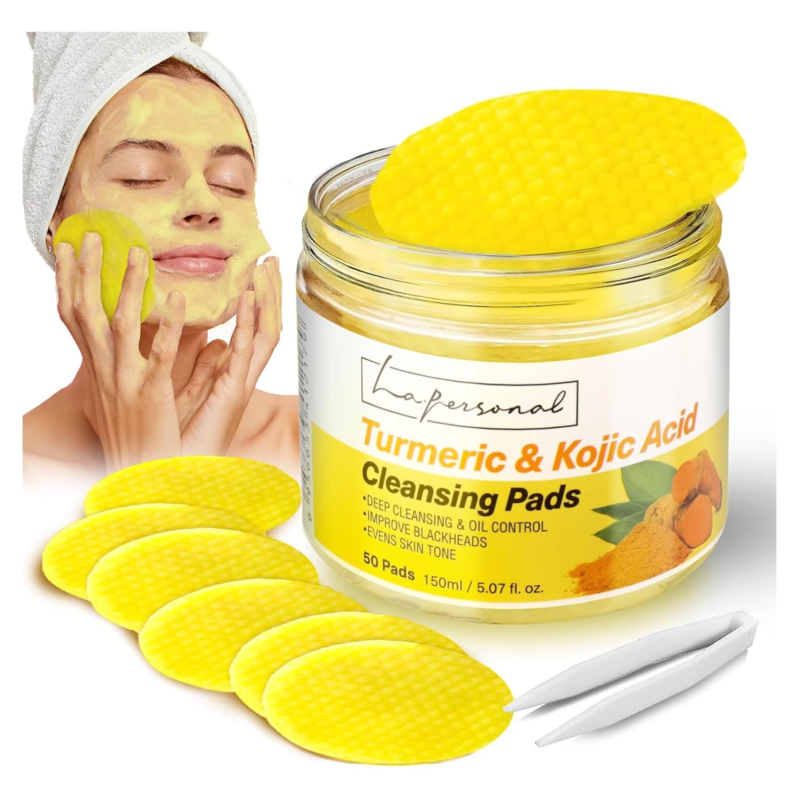Discos Limpiadores de Cúrcuma y Ácido Kójico - 50 Pcs