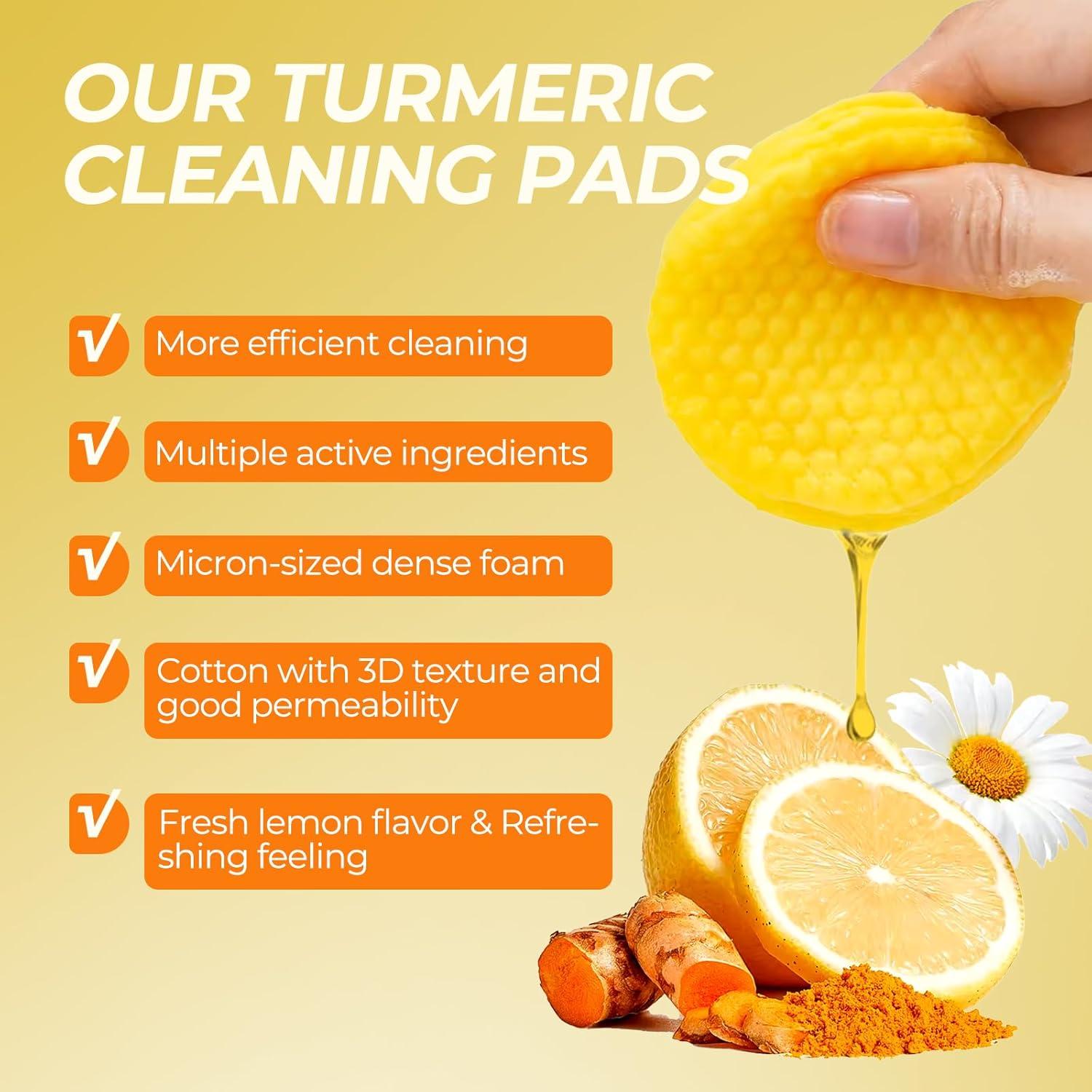 Discos Limpiadores de Cúrcuma y Ácido Kójico - 50 Pcs