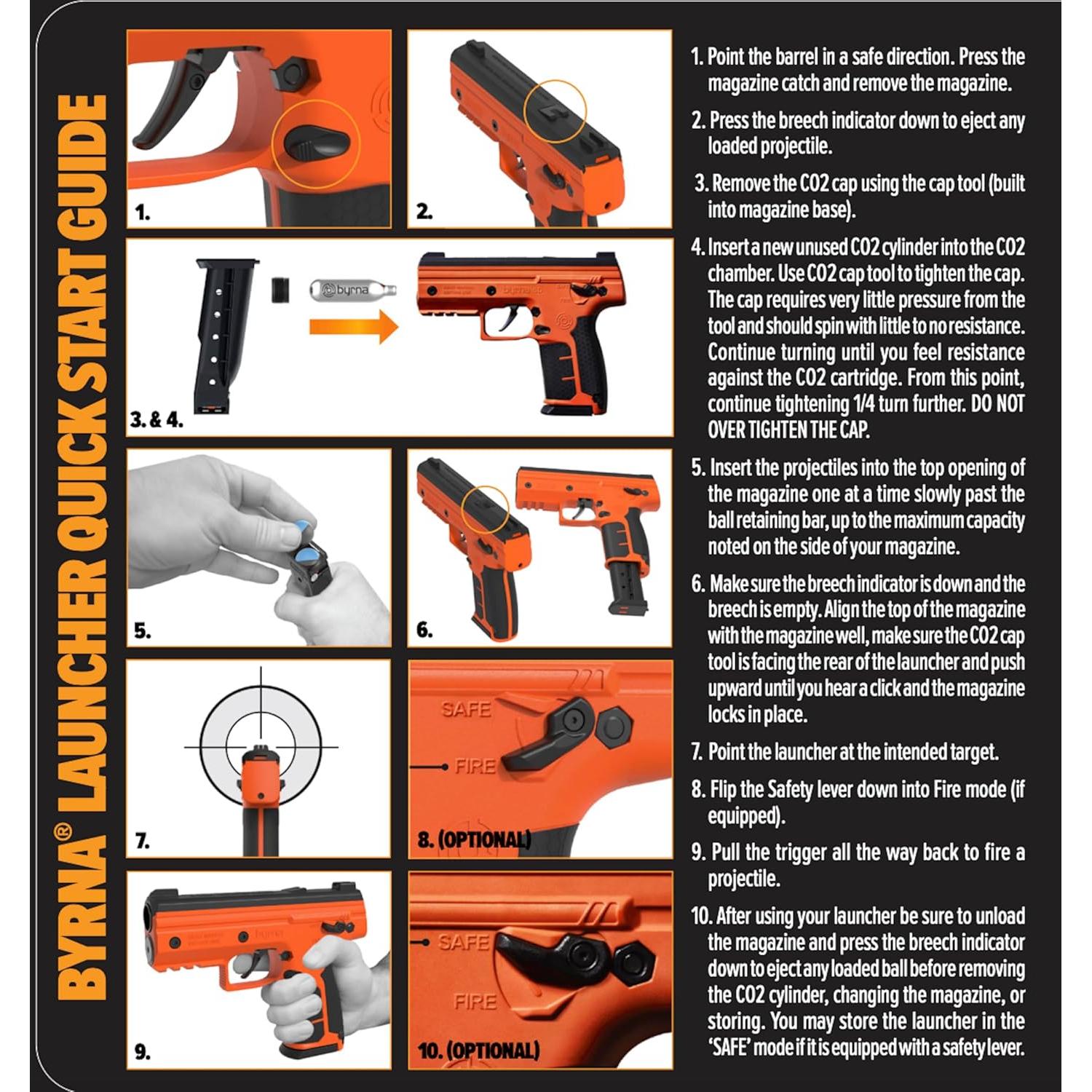 Lanzador Byrna SD - Defensa Personal No Letal - Negro