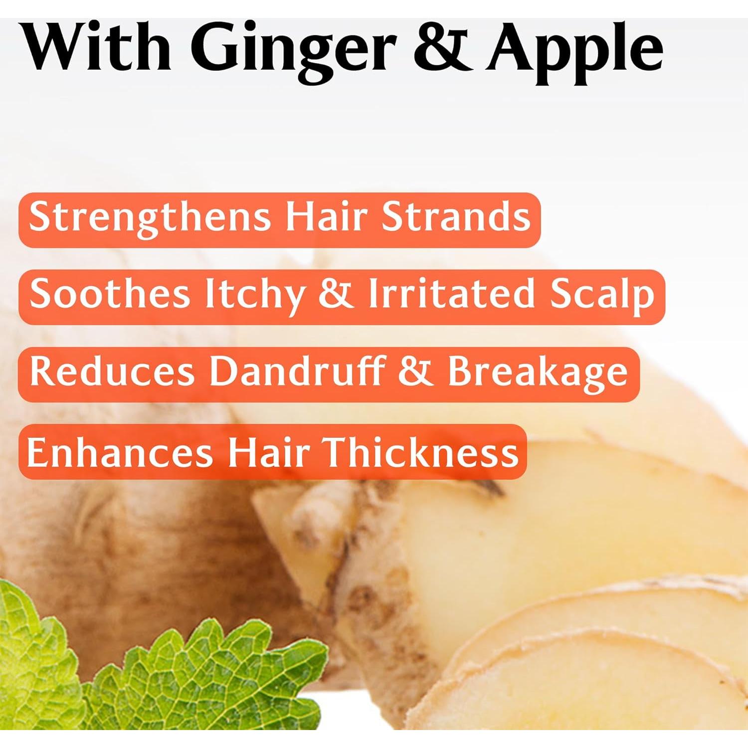 Champú Purificante LA'DOR 296 ml - Jengibre y Manzana para Pérdida de Cabello