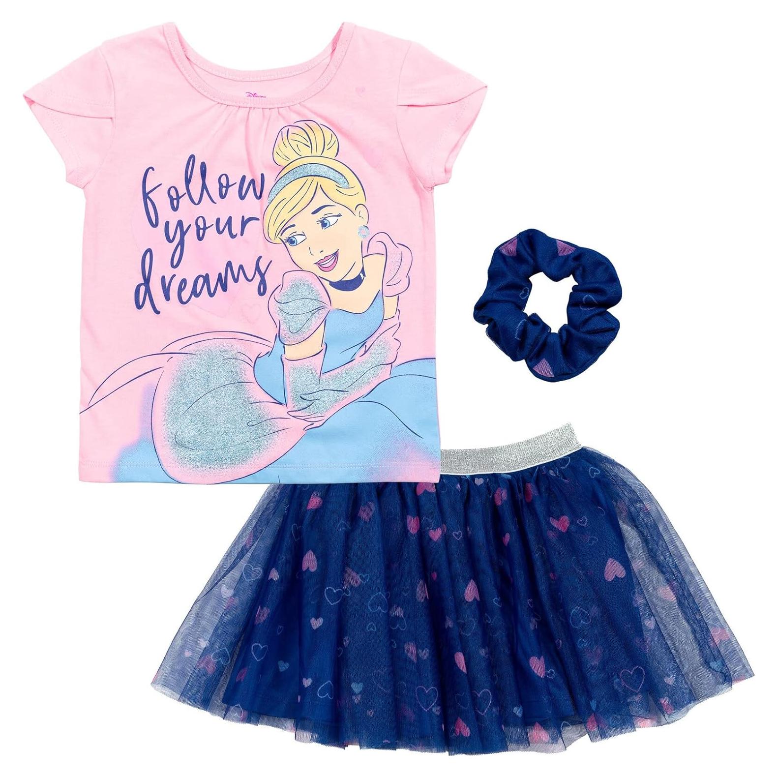 Conjunto 3 piezas Disney Moana y Frozen para niñas 7-8 años