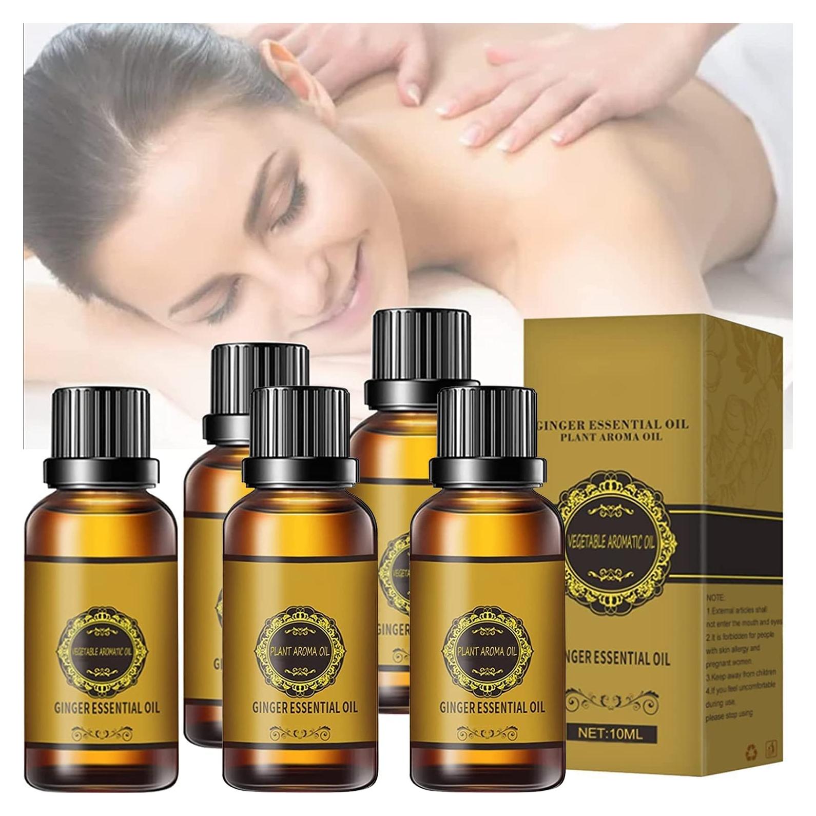 Set de 5 Botellas de Aceite de Jengibre 10ml - Toheok