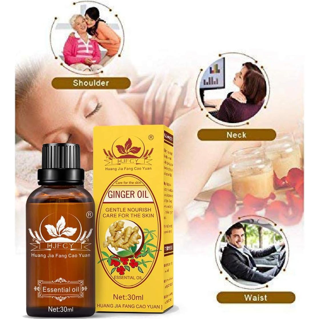 Paquete de 3 Aceites de Masaje de Jengibre HuaQing 90ml