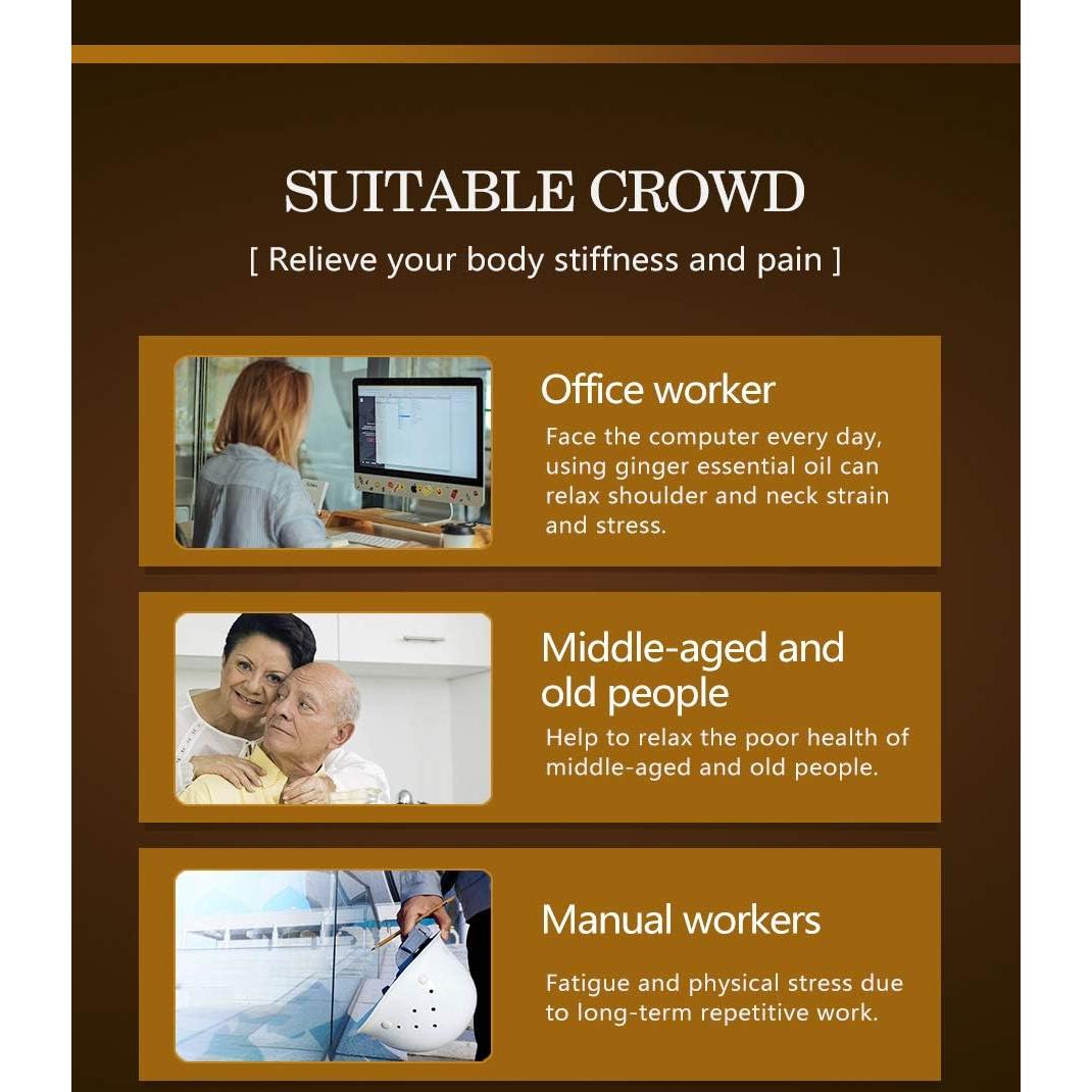 Paquete de 3 Aceites de Masaje de Jengibre HuaQing 90ml