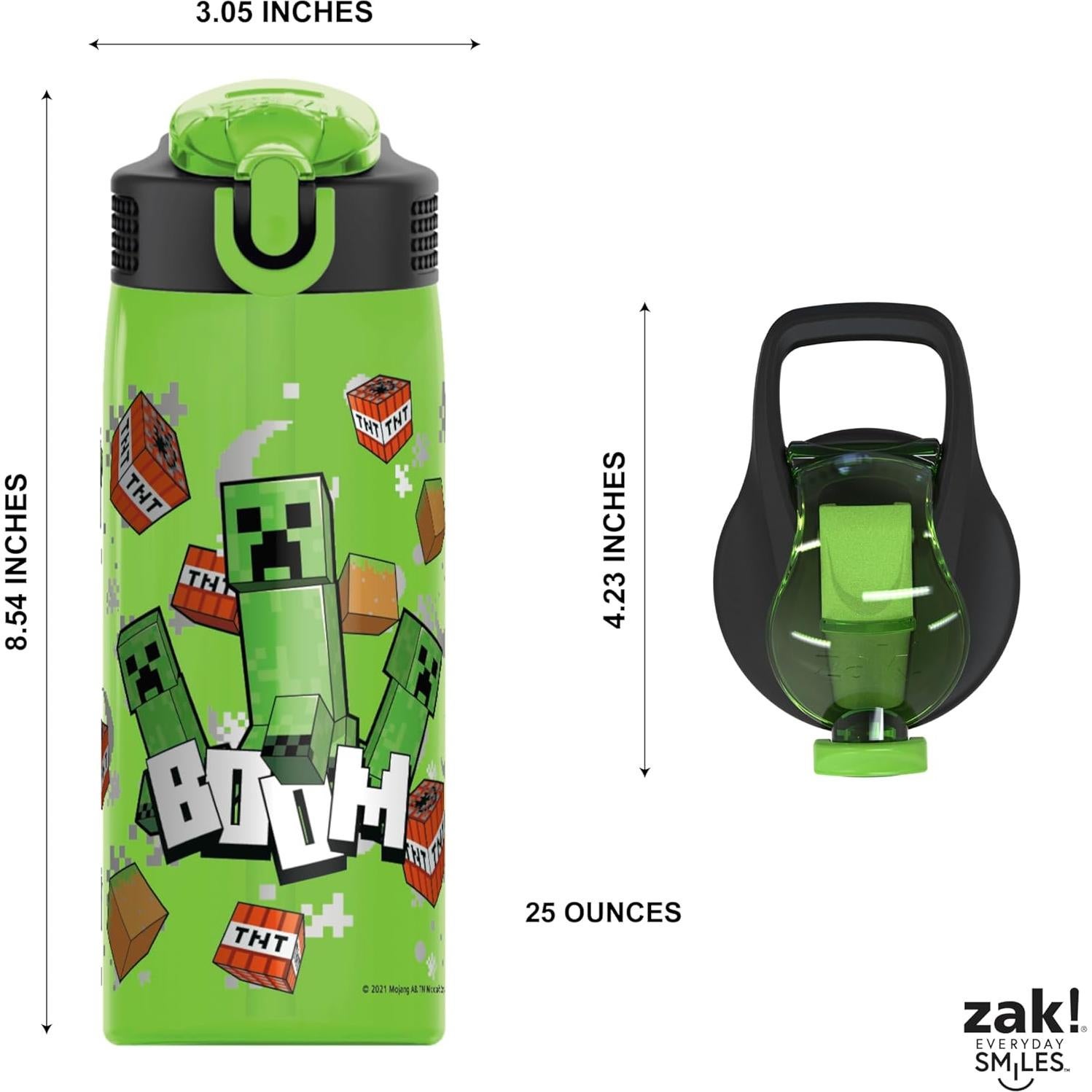 Botella de Agua Zak Designs Minecraft Creeper 740 ml