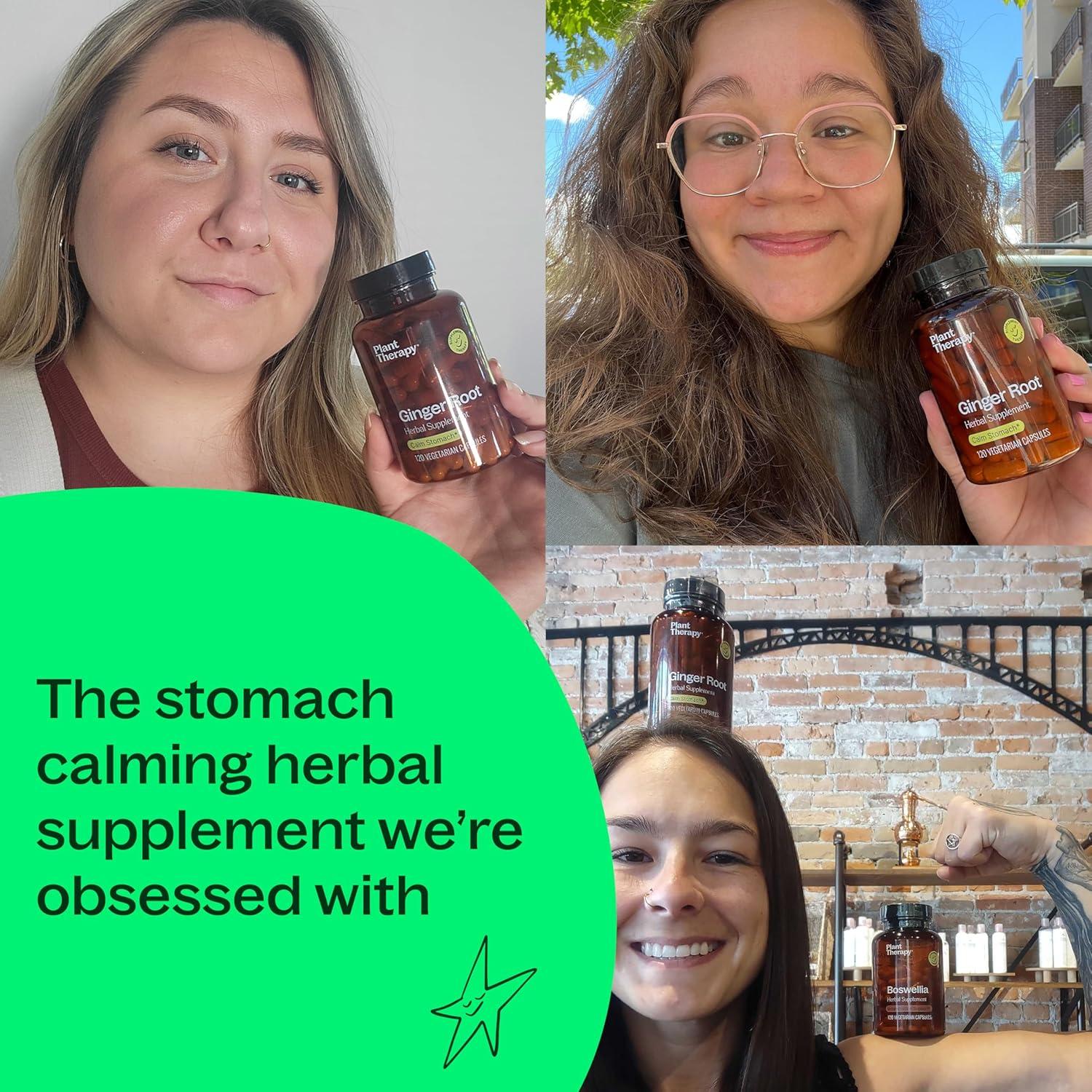 Cápsulas de Jengibre Plant Therapy 120 Unidades - Salud Digestiva