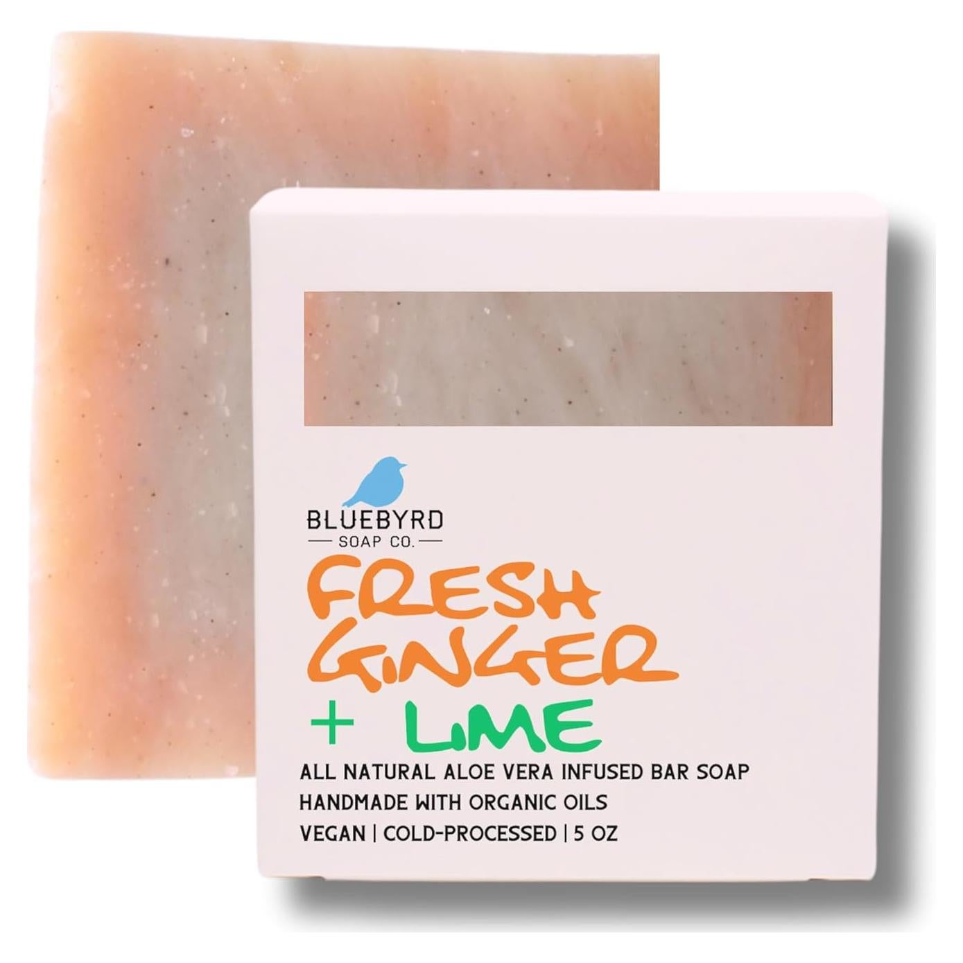 Jabón Natural de Jengibre y Lima Bluebyrd 127g - Vegano