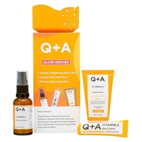 Set de Cuidado de la Piel Glow Heroes Q+A - Vitamina C 30ml, 15ml, 50ml
