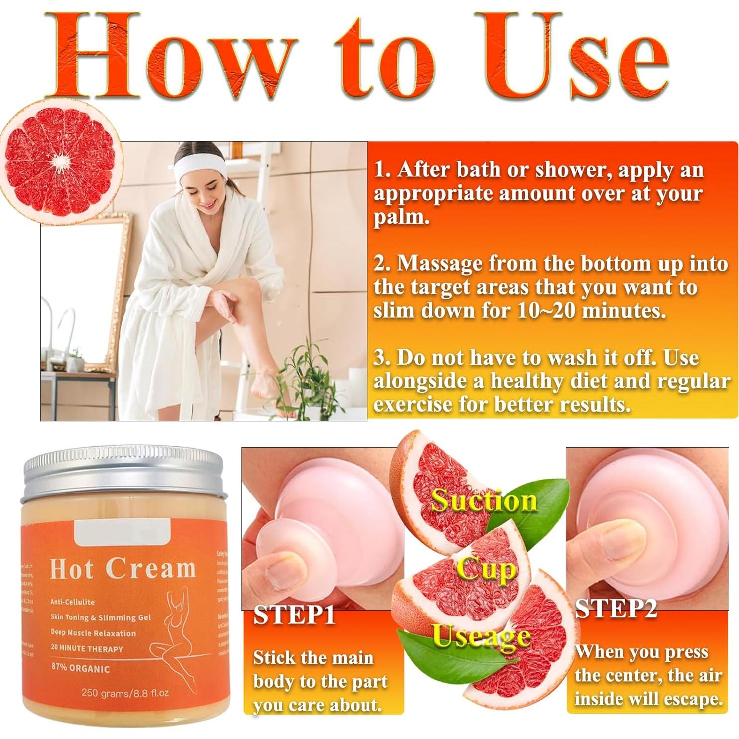 Crema Anticelulitis Caliente Orgánica Elitzia 250g - Quemadora de Grasa