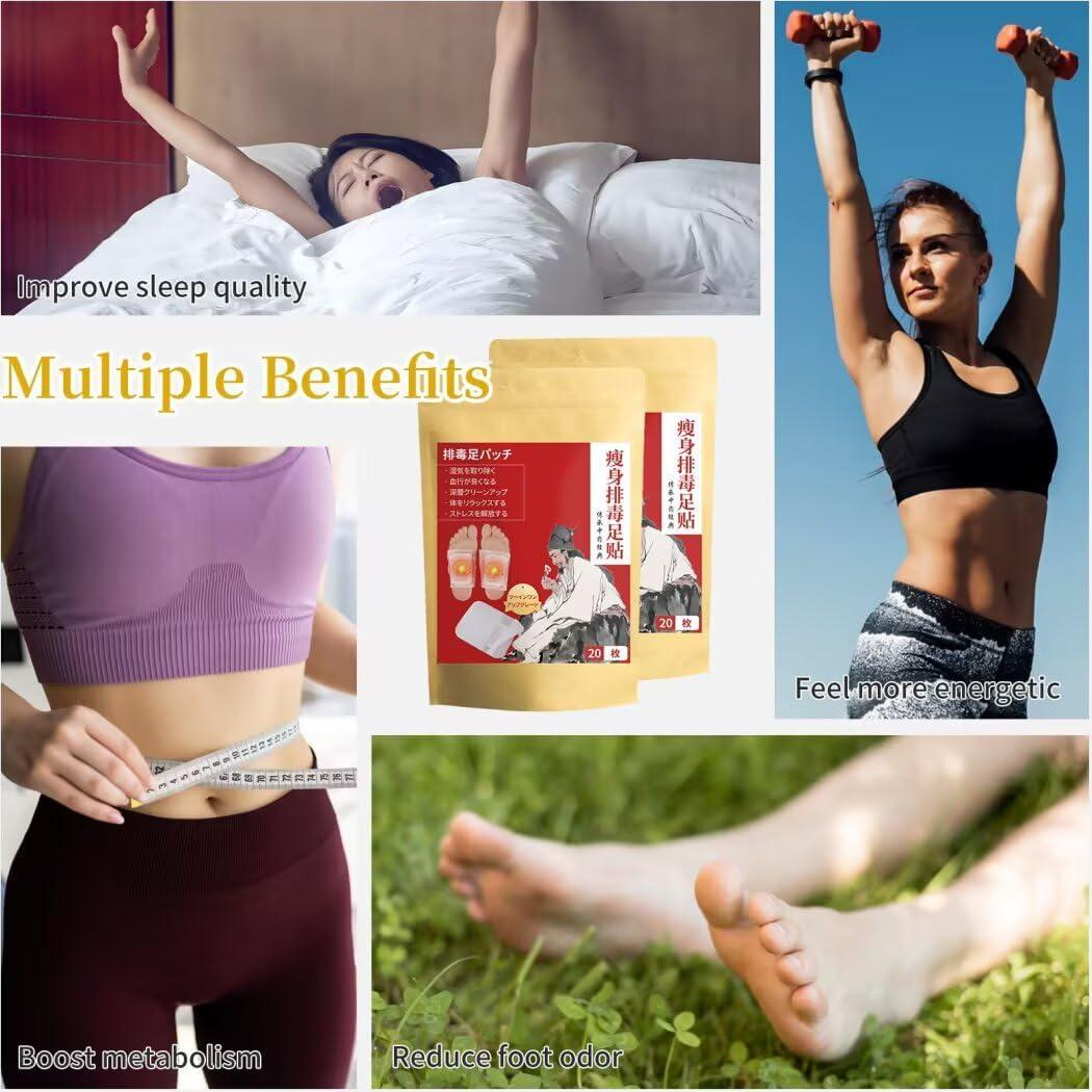 Parche de Jengibre Natrure 40 Piezas Cuidado de Pies 2 en 1