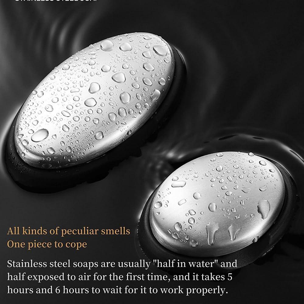 Jabón Desodorante de Acero Inoxidable HUIZHOUSHI 4 Paquetes