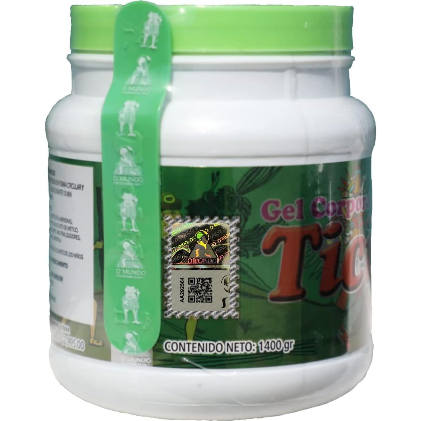 Gel Corporal TICITL 1.4kg Laboratorios D'MUNDO Mentol Eucalipto