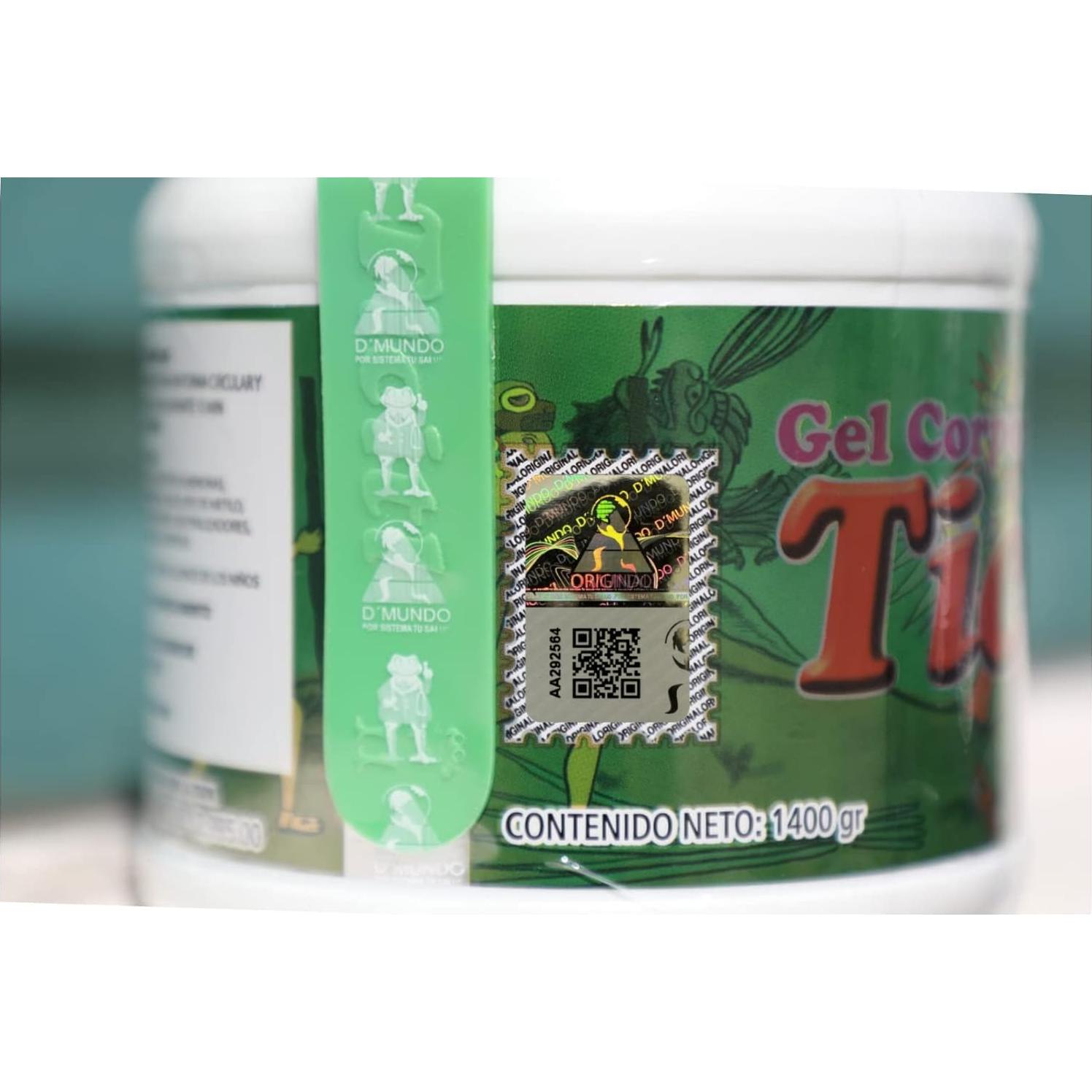 Gel Corporal TICITL 1.4kg Laboratorios D'MUNDO Mentol Eucalipto