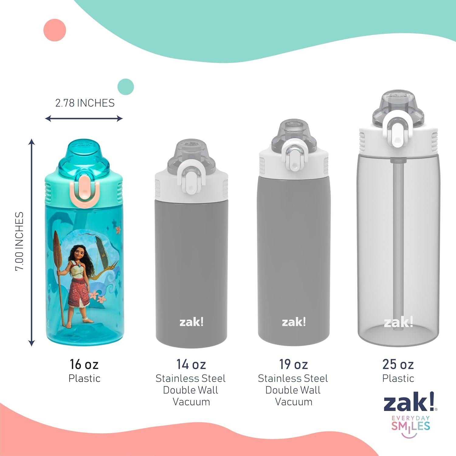 Botella de Agua Zak Designs Moana 16oz para Niños