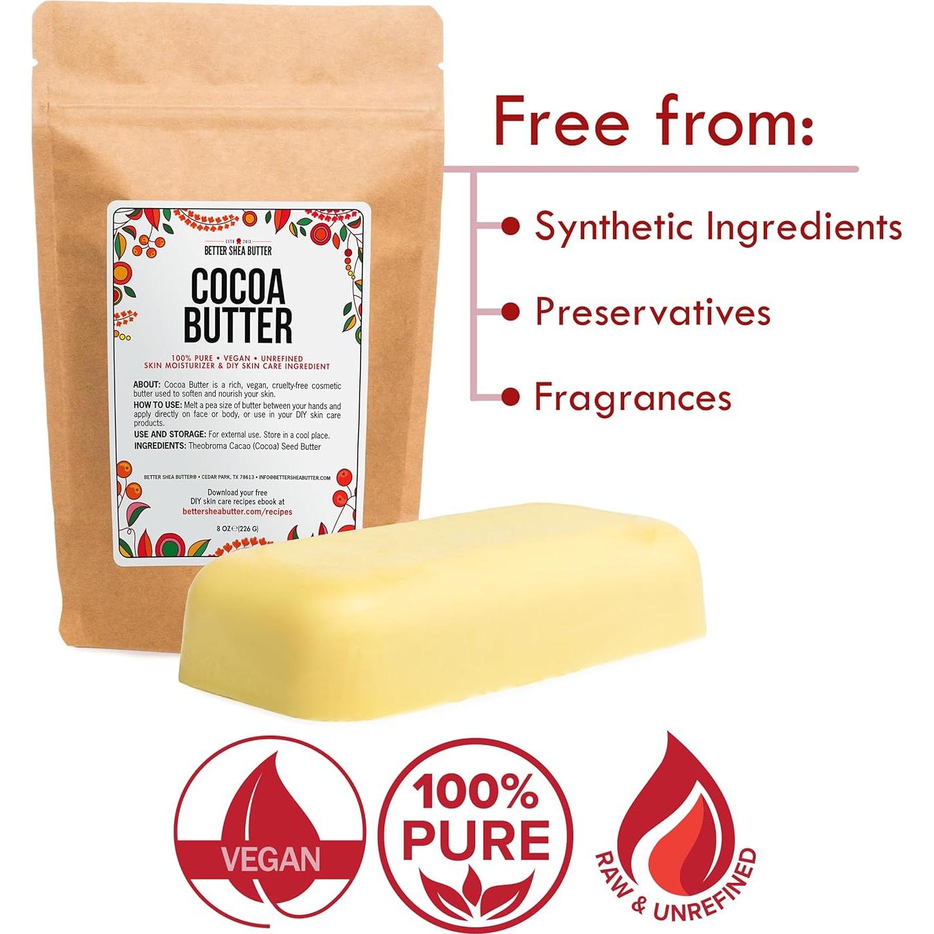 Manteca de Cacao Mejorada 227g - Hidrata y Alivia Estrías