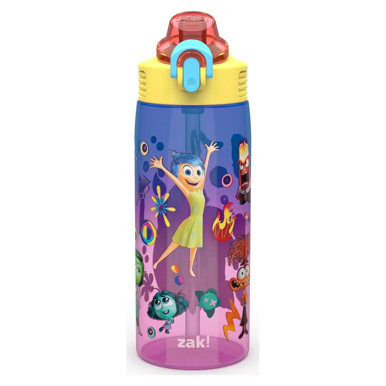 Botella de Agua Zak Designs Intensamente 2 740 ml con Popote