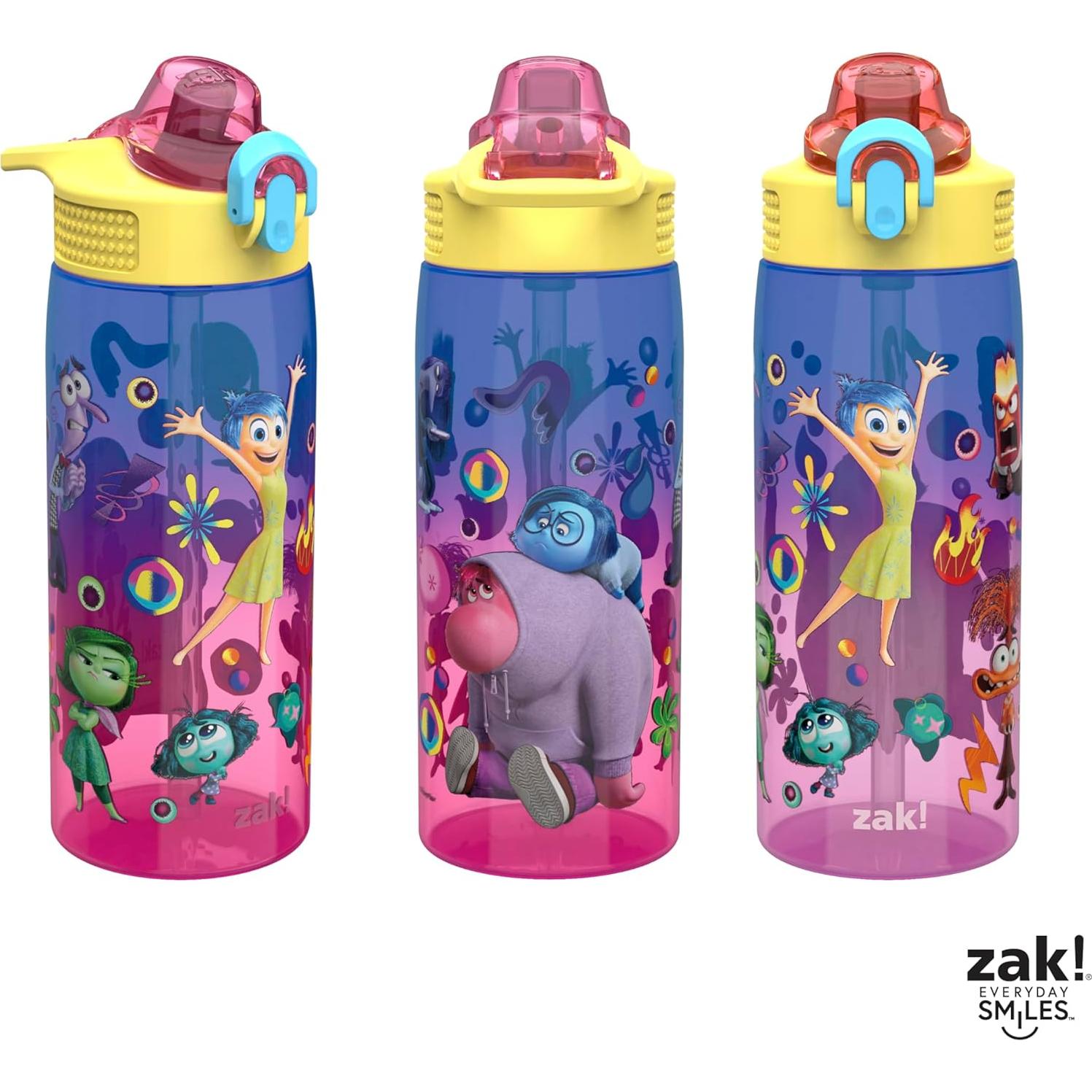 Botella de Agua Zak Designs Intensamente 2 740 ml con Popote