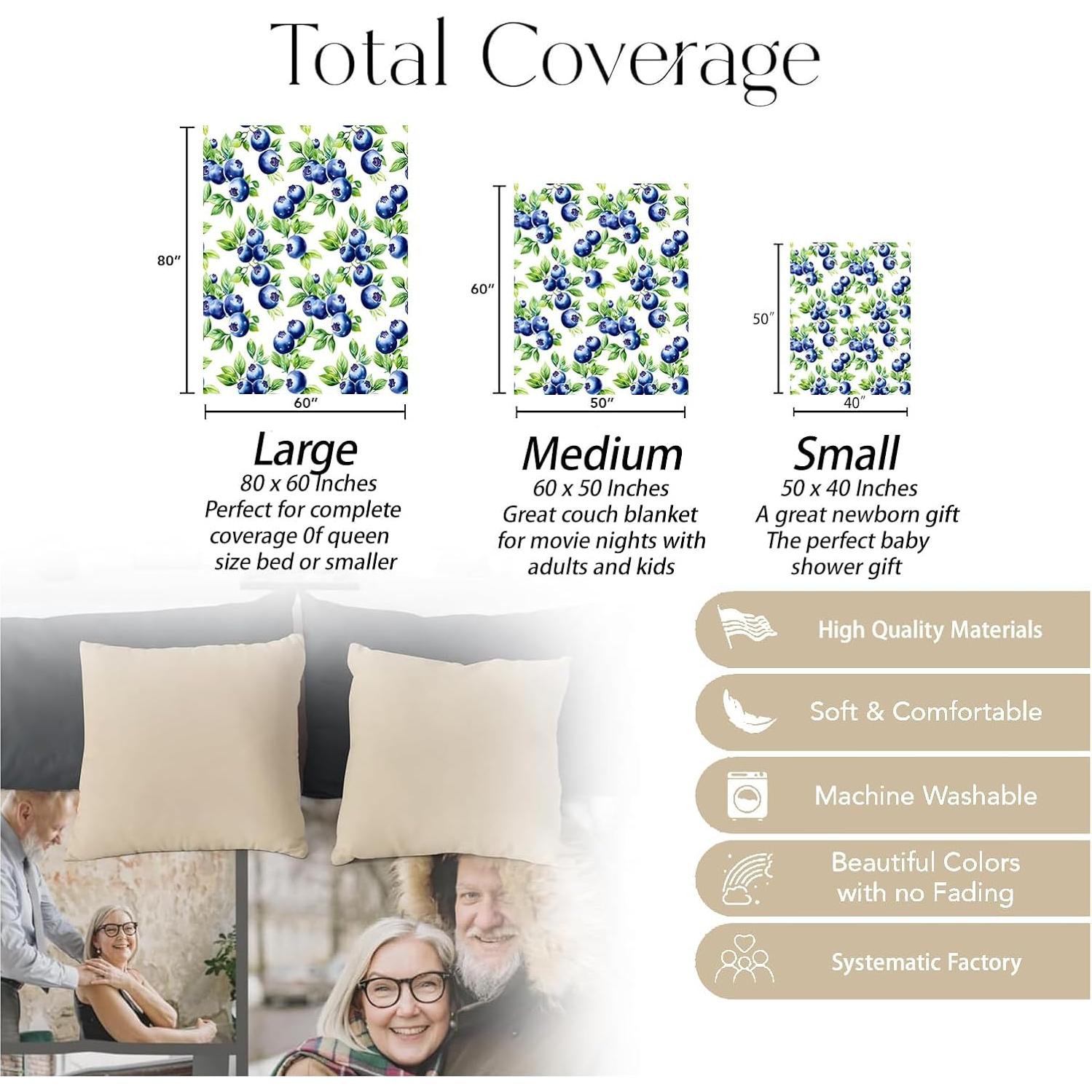 Manta de Franela UNDAHIS Arándano 152x190 cm Suave y Cálida