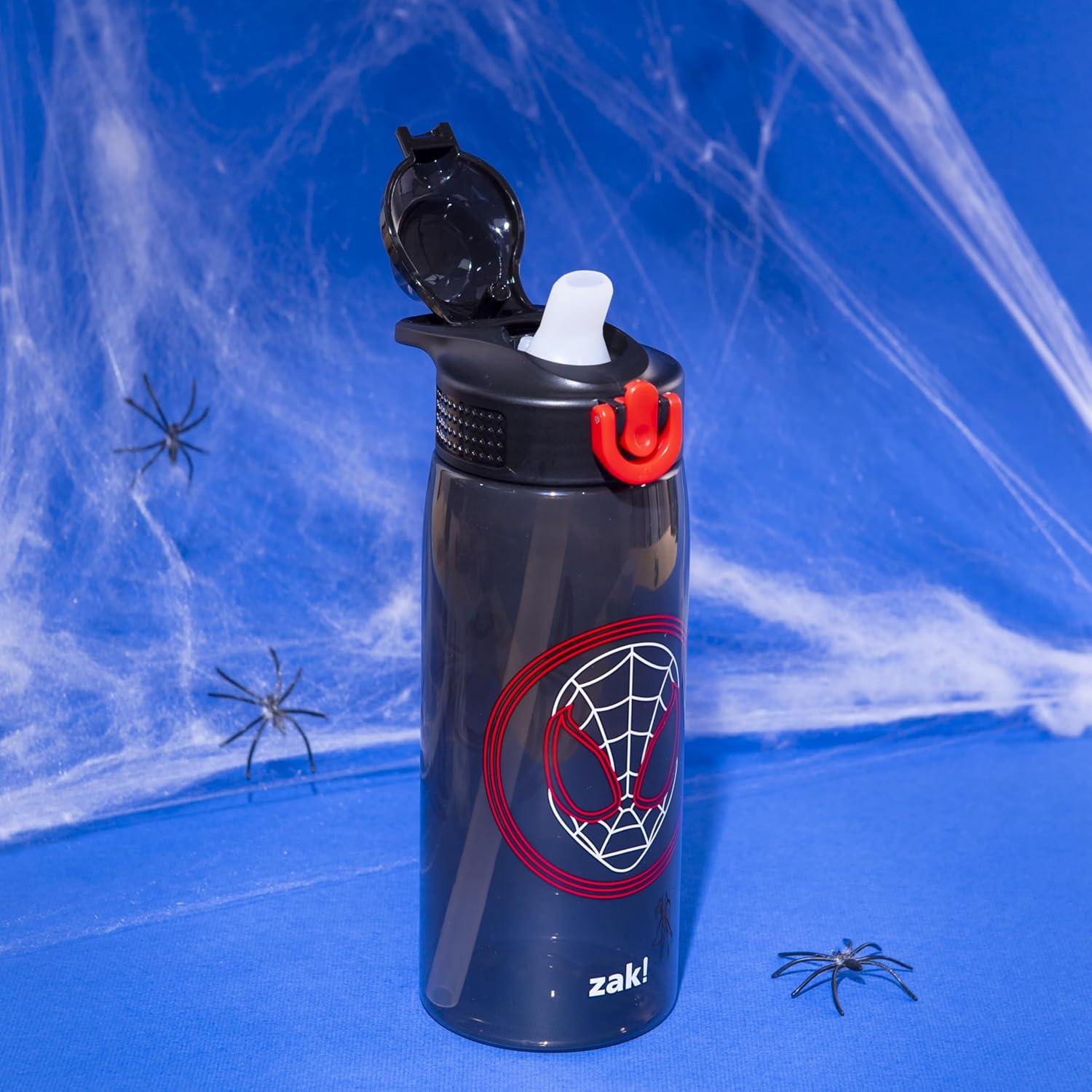 Botella de Agua Zak Designs Spider-Man 740ml con Pajilla