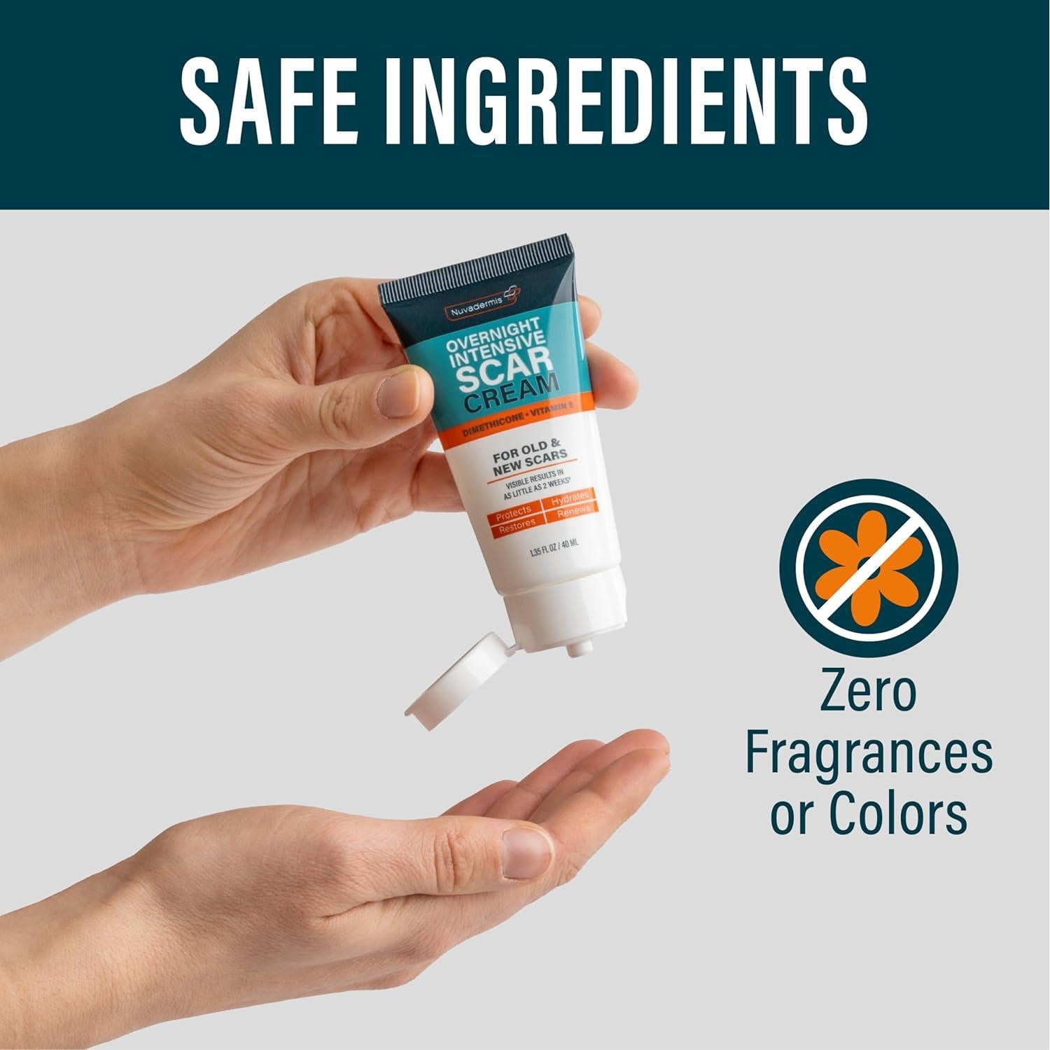 Crema Intensiva para Cicatrices NUVADERMIS 39.7 ml - Hidratante Nocturna