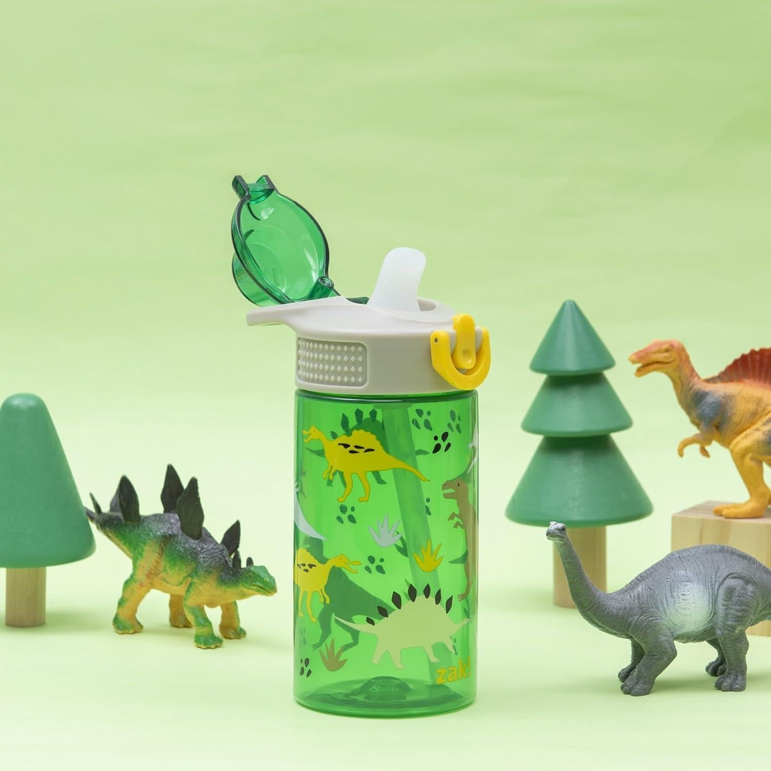 Botella de Agua Zak Designs Sage 16oz Dino a Prueba de Fugas