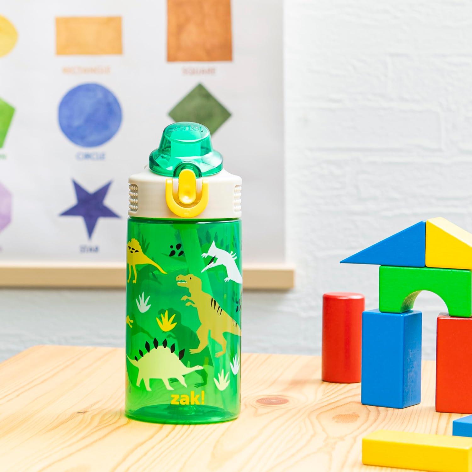Botella de Agua Zak Designs Sage 16oz Dino a Prueba de Fugas