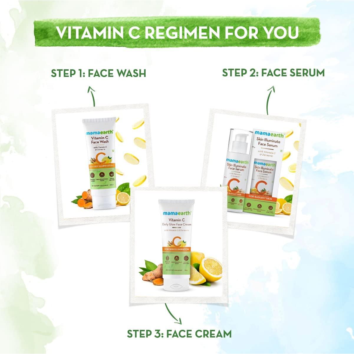 Crema Facial Mamaearth Vitamina C 80g - Hidratante y Brillo Diario