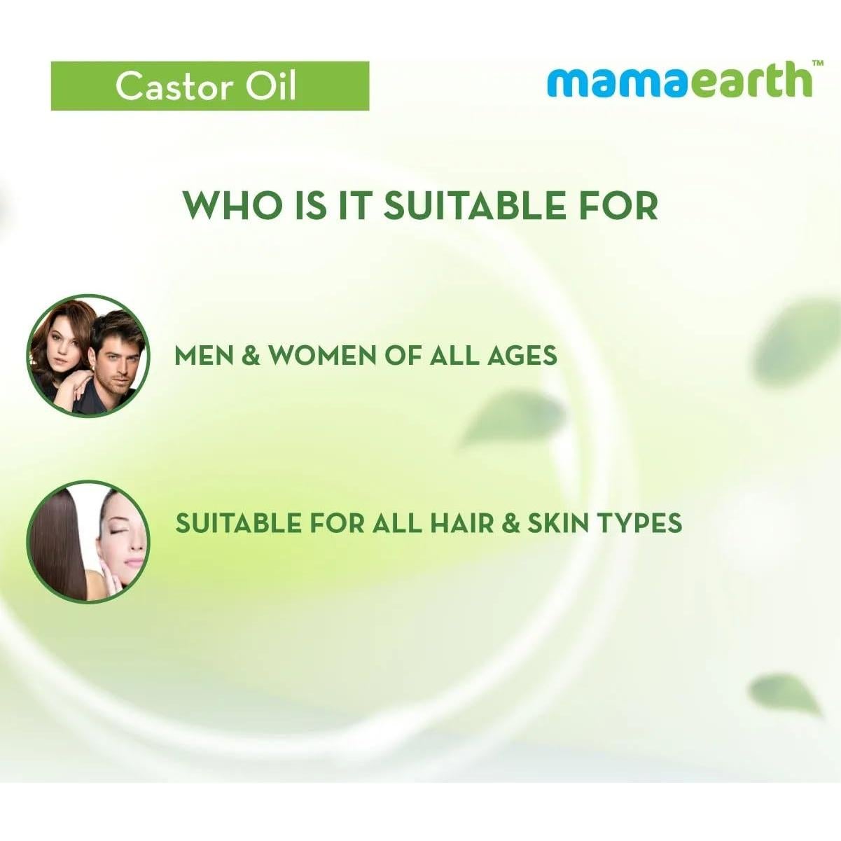 Aceite de Ricino Mamaearth 150ml Prensado en Frío para Cabello y Piel