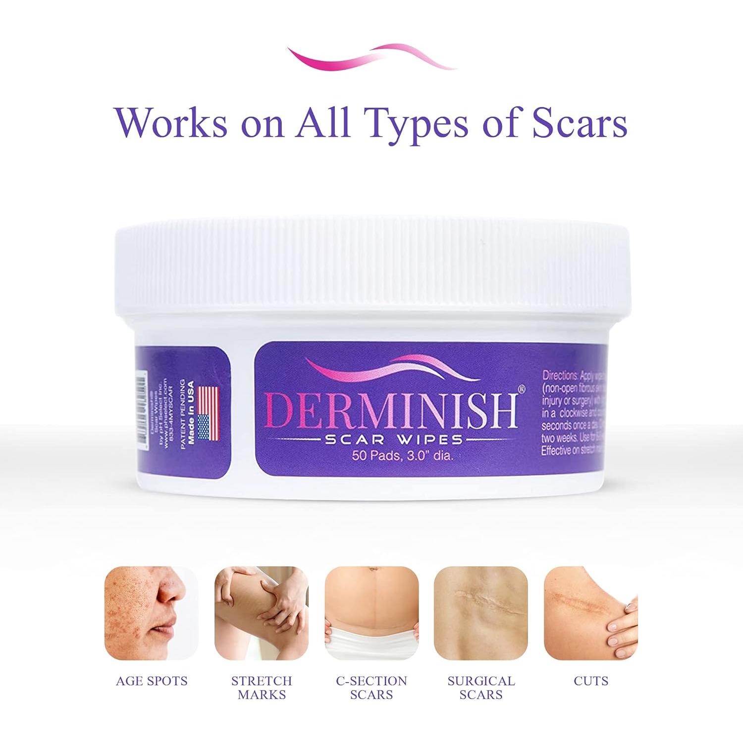 Toallitas Derminish para Cicatrices - Eliminador Natural 170g