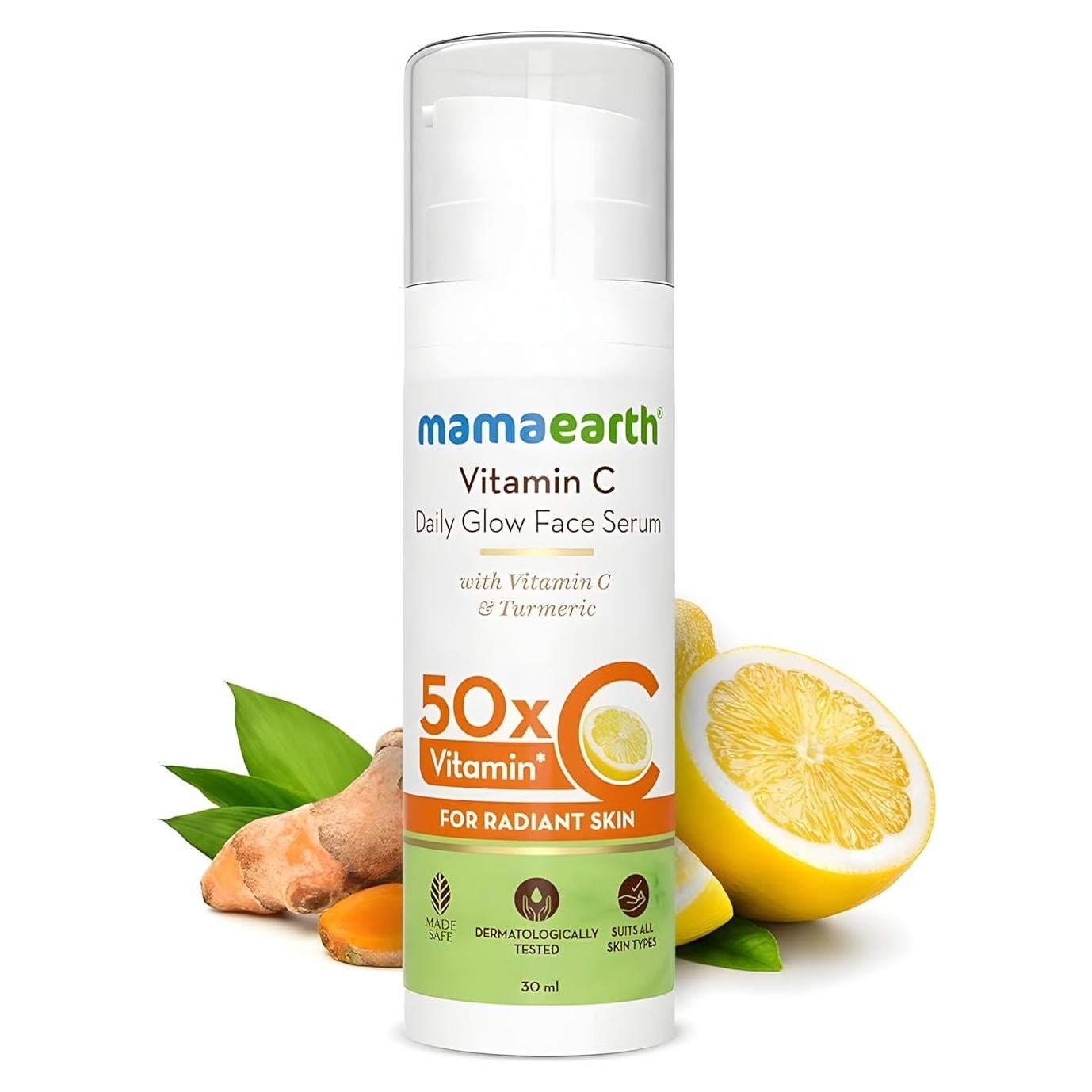 Suero Facial Mamaearth 30ml Vitamina C y Cúrcuma Unisex