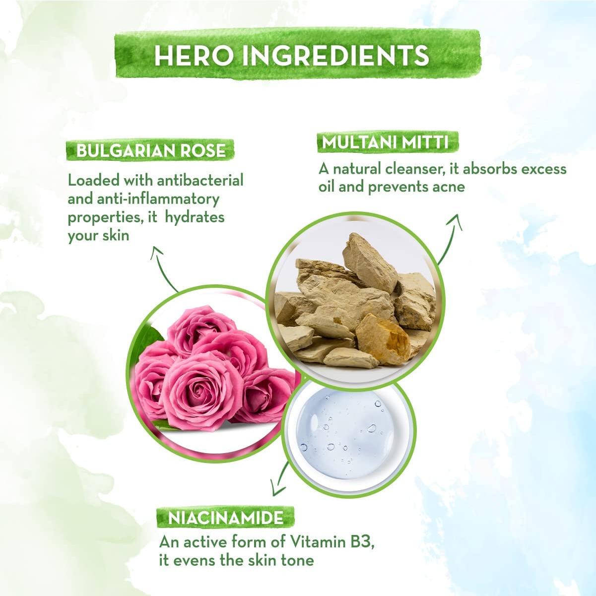 Lavado Facial MAMAEARTH Multani Mitti 100ml para Acné