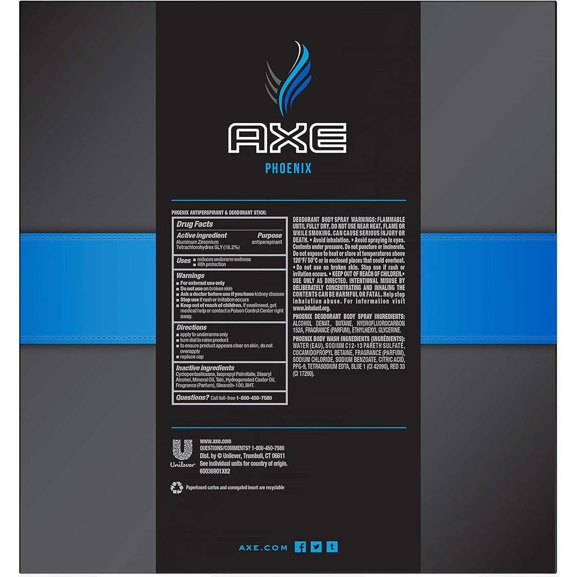 Set de Regalo AXE Phoenix - Spray, Desodorante y Gel de Ducha