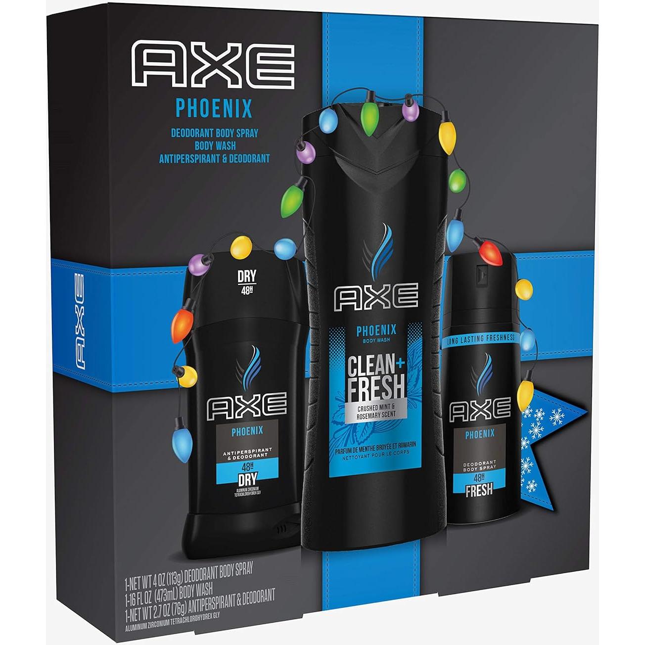 Set de Regalo AXE Phoenix - Spray, Desodorante y Gel de Ducha